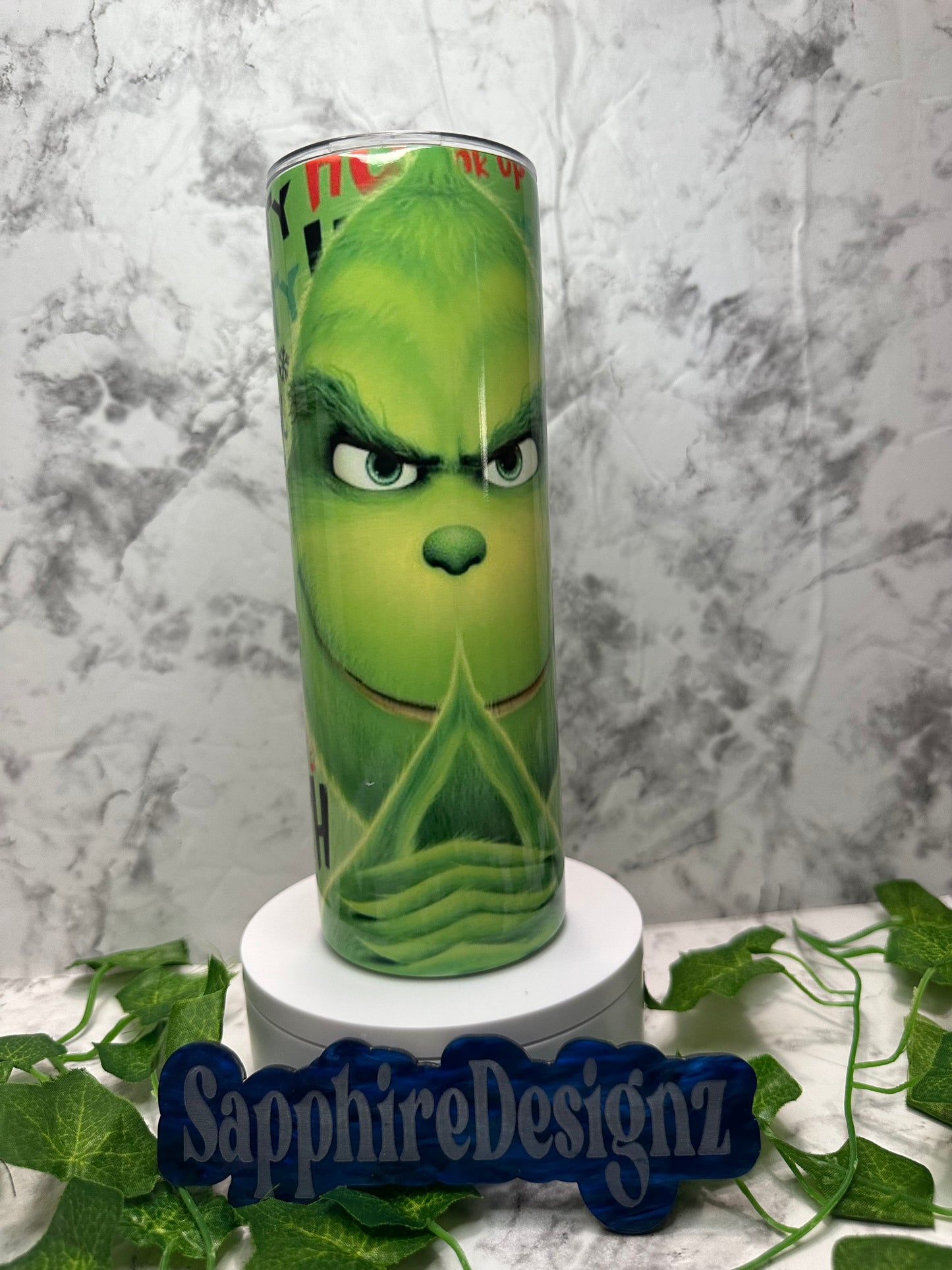 Grinch Face Tumbler