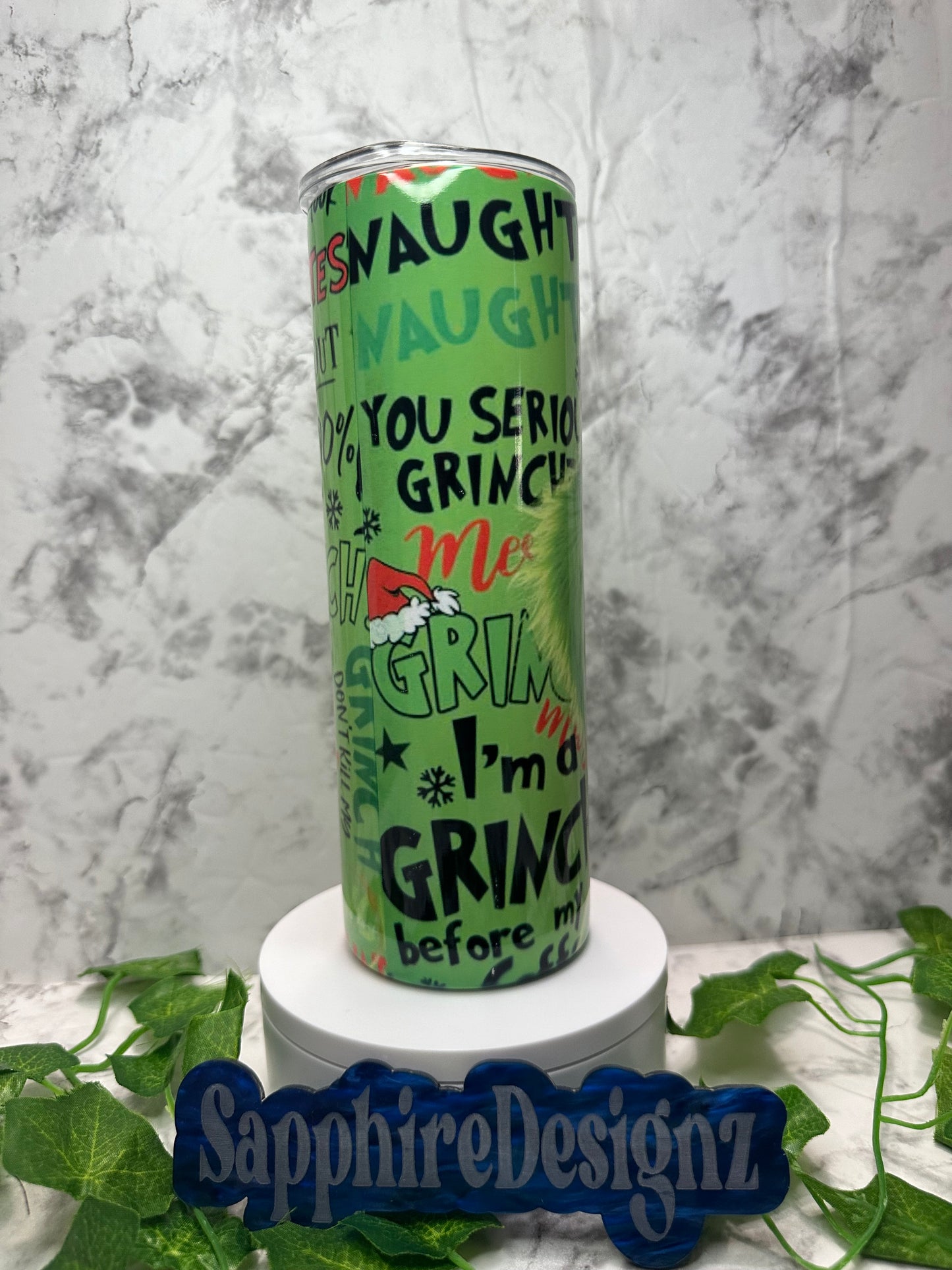 Grinch Face Tumbler